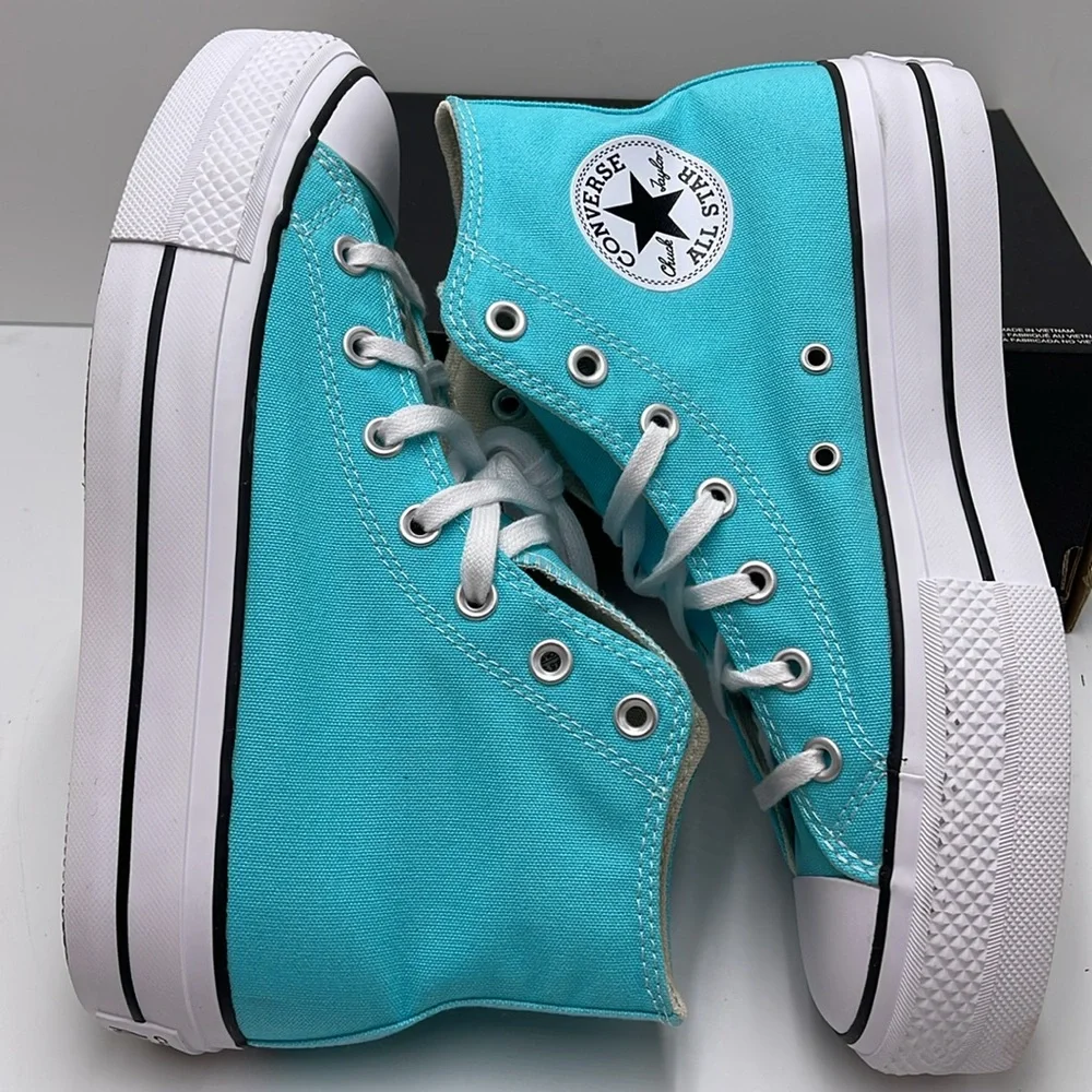 Converse WMNS A07570F CTAS LIFT HI TRIPLE CYAN/WHITE/BLACK A07570F Platforms